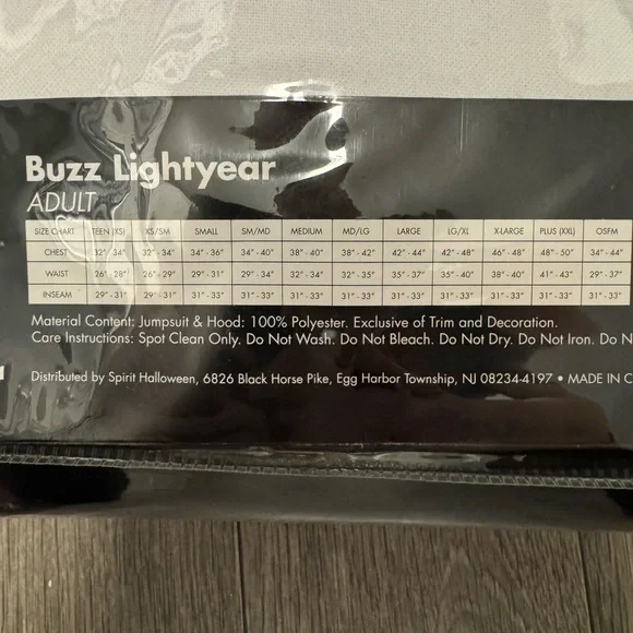 Buzz Lightyear Costume Adult Toy Story Spirit Halloween Disney Mens Adult XLARGE - Picture 5 of 5